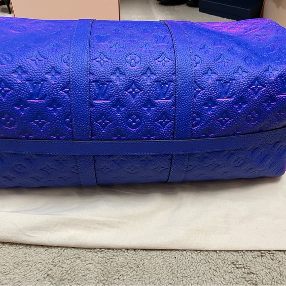 Louis Vuitton Pink and Purple Keepall Travel Bag - Picture 7 of 12